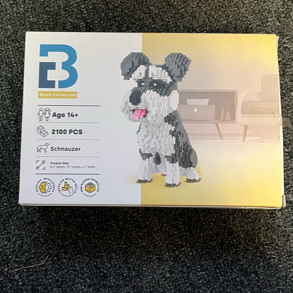 Schnauzer dog Lego set-All pieces included with instructions